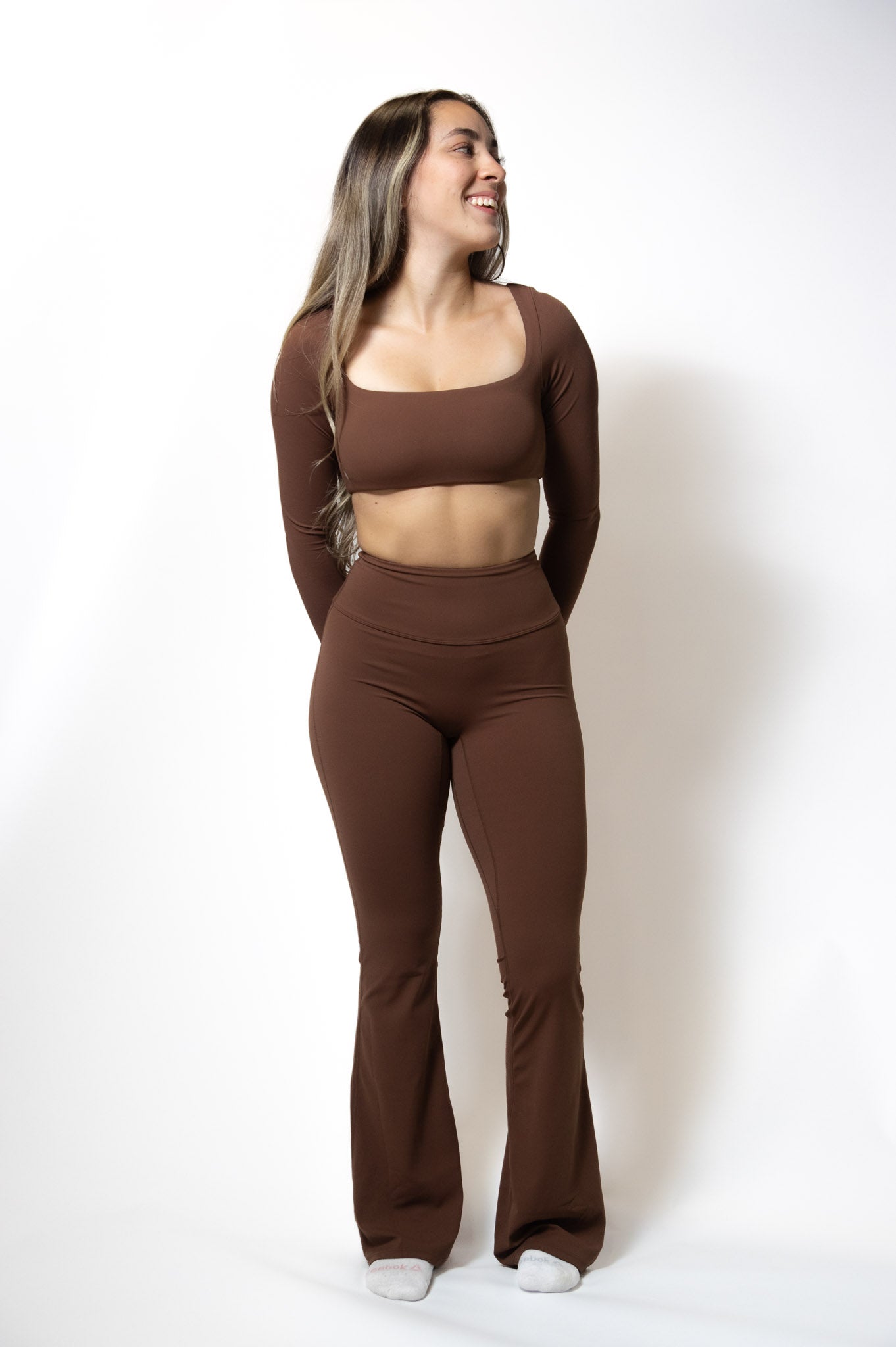 AZAD Zamin Set | Long Sleeve Crop Top + Flare Pants