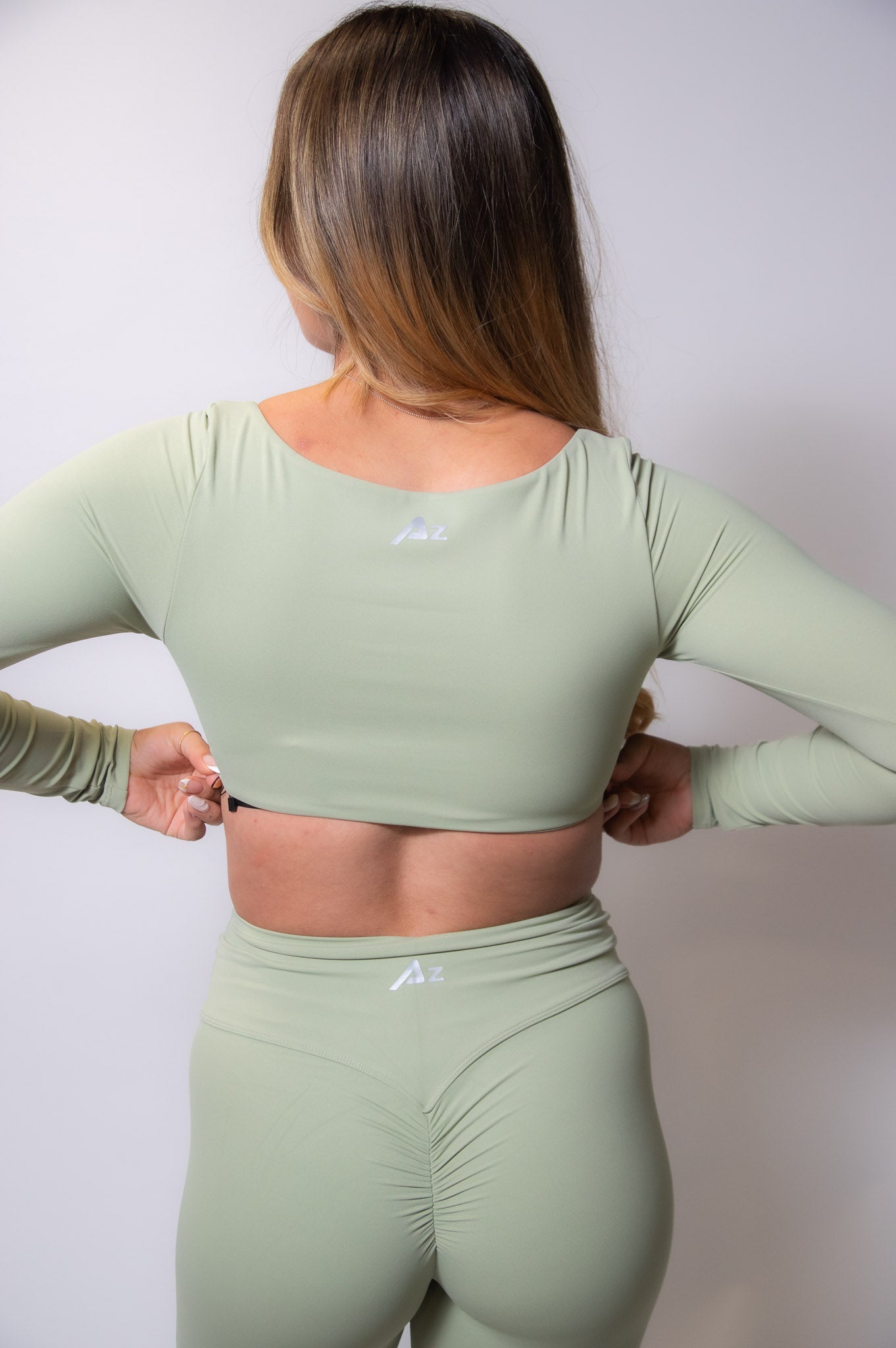 AZAD Zamin Set | Long Sleeve Crop Top + Flare Pants